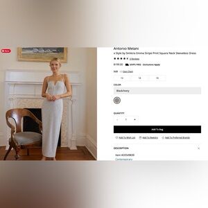 ISO Antonio Melani x Styled by Simkins “Emma” Striped Dress